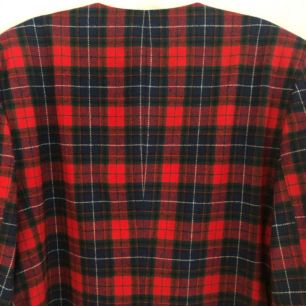 Pendleton Tartan Plaid Wool Jacket Size 14 Vintage - image 7